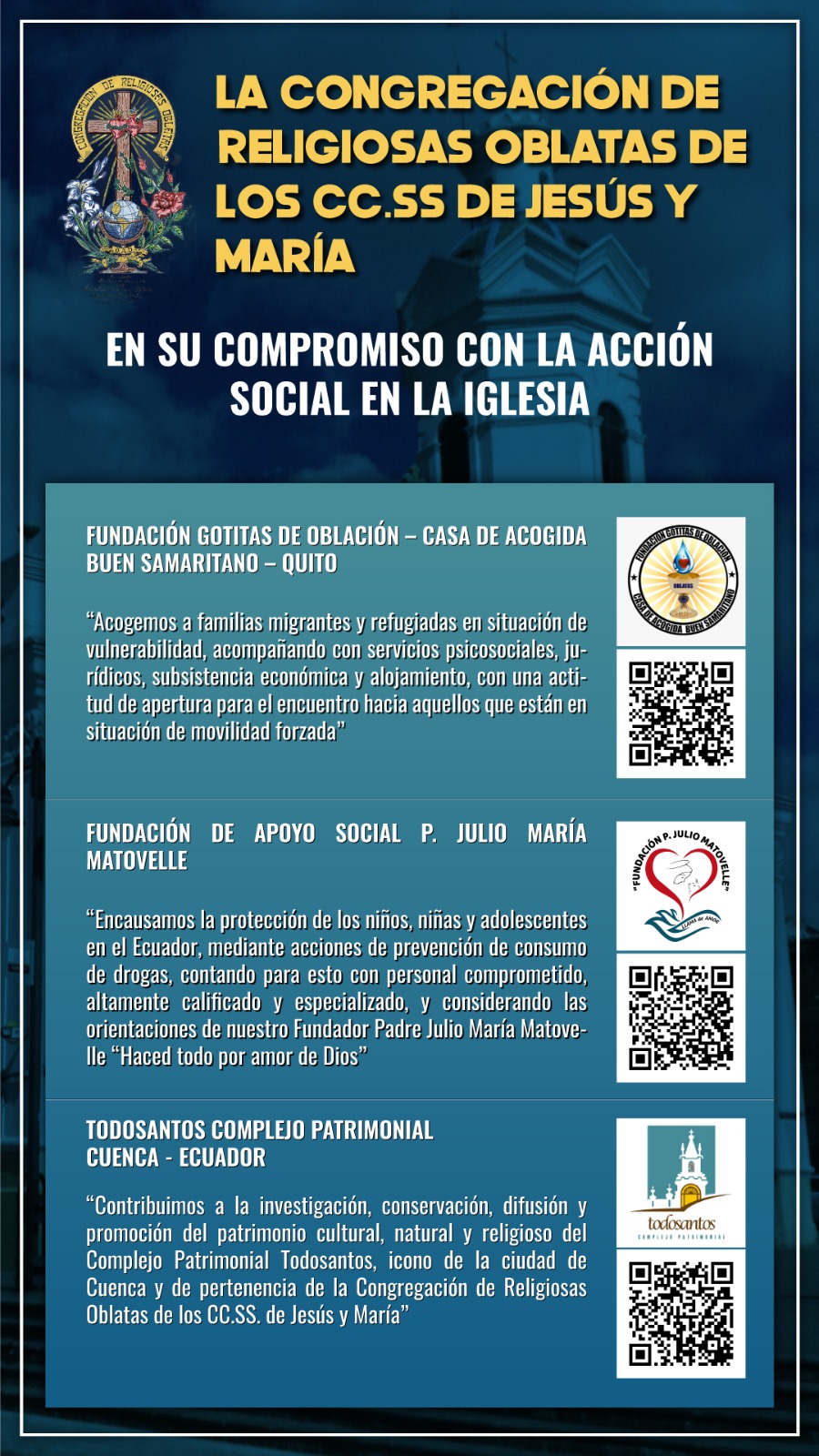 fundaciones apostolado oblatas matovelle